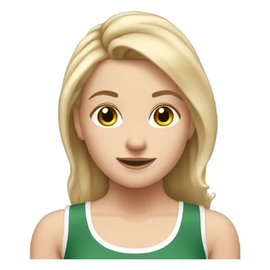 white girl with dirty blonde hair doing gymnastics sticker