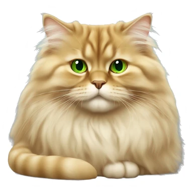 British longhair golden with green eyes sleeping sticker
