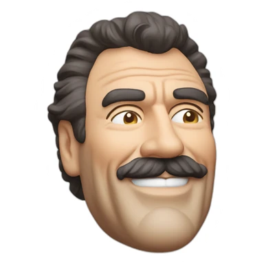 Tom Selleck as Thomas Magnum smiling face sticker