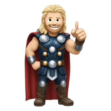 Realistic Thor giving a thumbs up  sticker