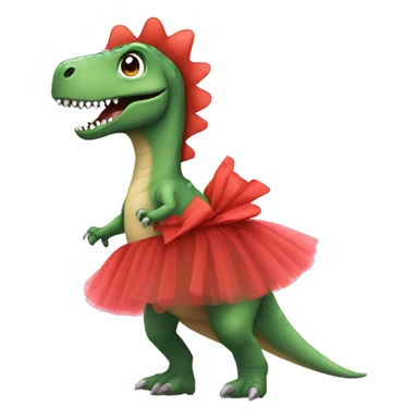 Dinosaur in tutu sticker