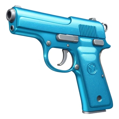 glitter blue cian gun sticker