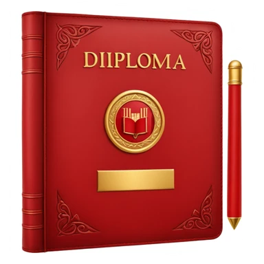 red diploma cover sticker