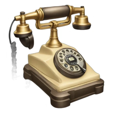 fancy old phone sticker