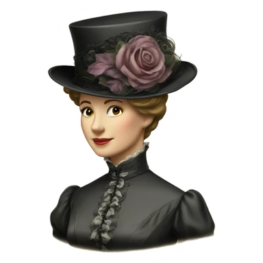 A elegant victorian Woman’s hat sticker