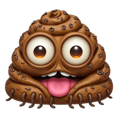 D&D beholder made out of poop sticker