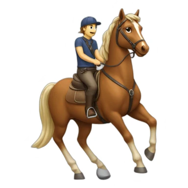 Chat sur un cheval sticker