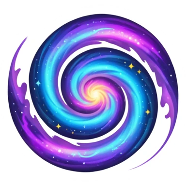 two galaxies colliding sticker
