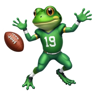 Frog playing football sticker