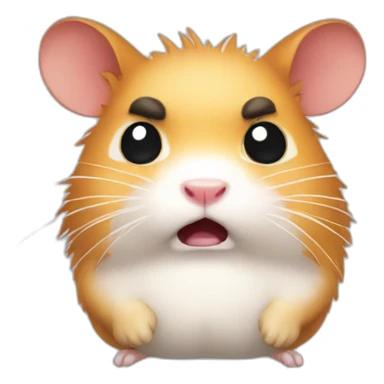 angry hamster sticker