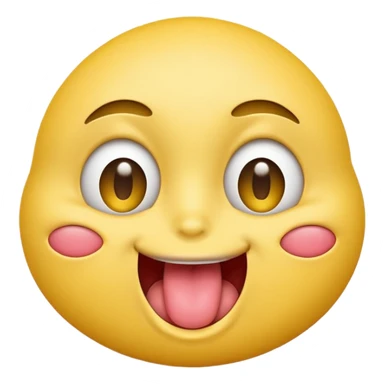 Emoji of a yellow face with tongue out and eyes rolled back. sticker