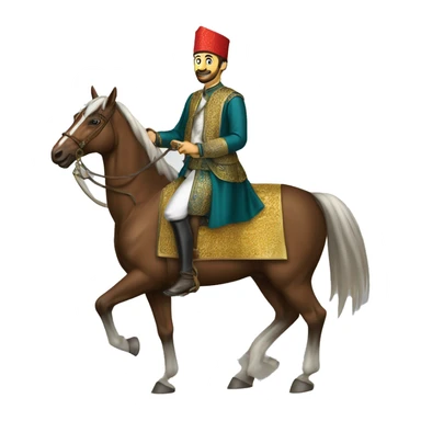 young Sultan Süleyman on horseback sticker