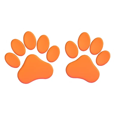 two puppy paws sticker