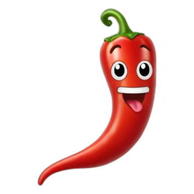 red chilly pepper with tongue sticker