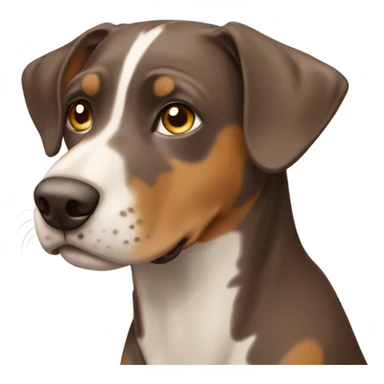 brown catahoula dog sticker