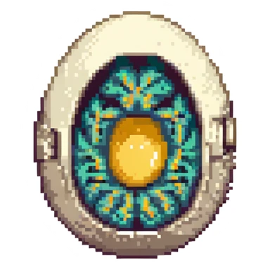 MRI egg embryo digital fetal small shape within an egg, otherworldly egg sticker