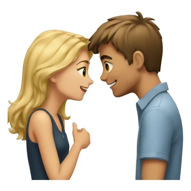 boy flirting with girl sticker