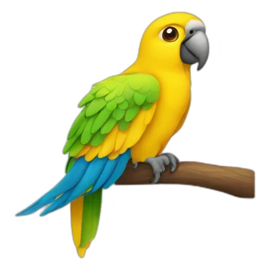 yellow parrot sticker