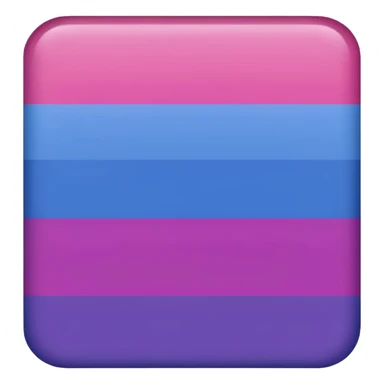bisexual pride flag as a square icon with slightly rounded corners, bold colors, minimal style, no text sticker