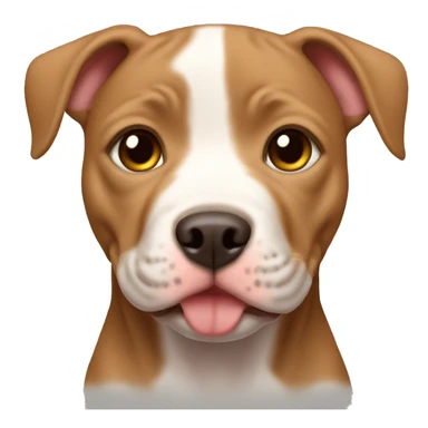 Light brown baby pitbull face sticker