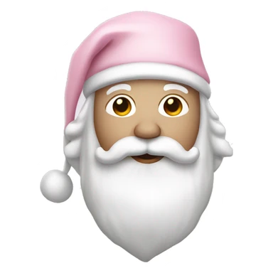 Light Pink Santa with white skin sticker