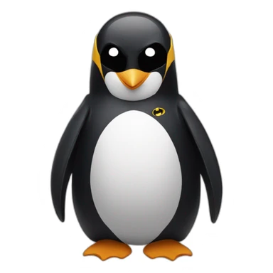 penguin with batman costume sticker