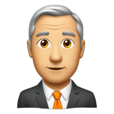 orban-viktor with orange tie sticker