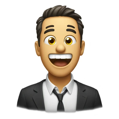 Laughing with a confused face sticker