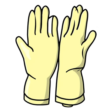 medical latex glove sticker