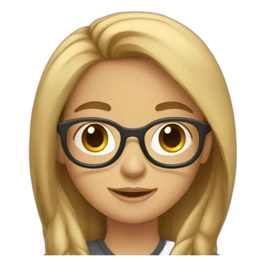 The girl with glasses and long hair is a programmer sticker