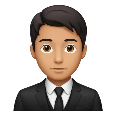 Man in suit, side camera sticker