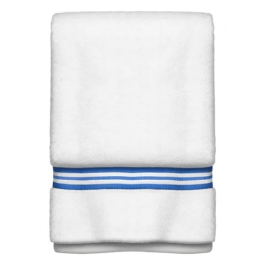 white hotel room towel sticker
