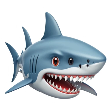 Girl being a shark sticker