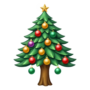 un arbol con esferas navideñas sticker