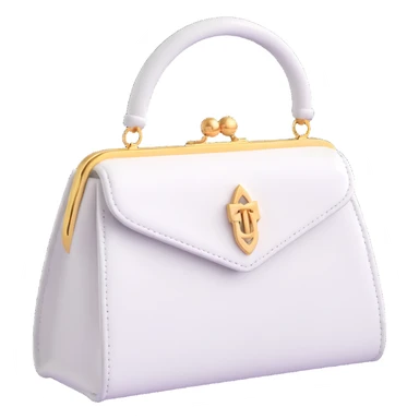 Back white gothic purse without background sticker