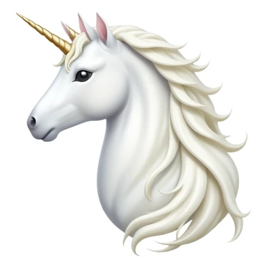 cinematic-beautiful-white-unicorn-emoji,-poised-and-regal,-with-a-slender,-ethereal-form-draped-in-a-pristine-white-color,-a-flowing-mane-and-tail,-and-a-glistening,-spiraled-horn-that-radiates-pure-light,-simplified-yet-sharp-and-majestic sticker