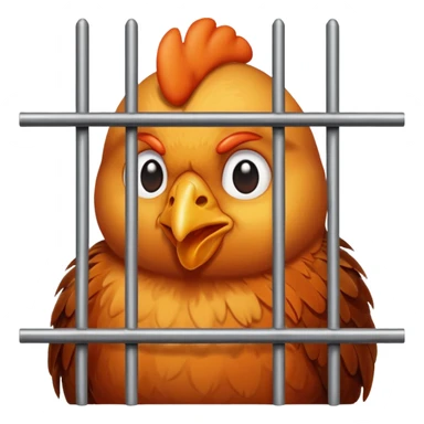 Chicken in jail sticker