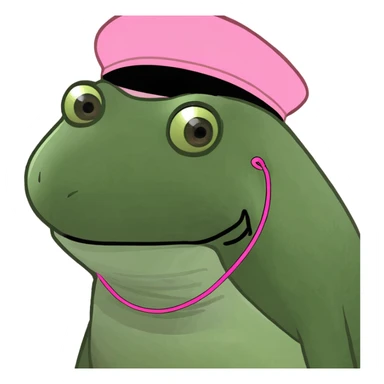 clasic pink sewing needle with thread sticker