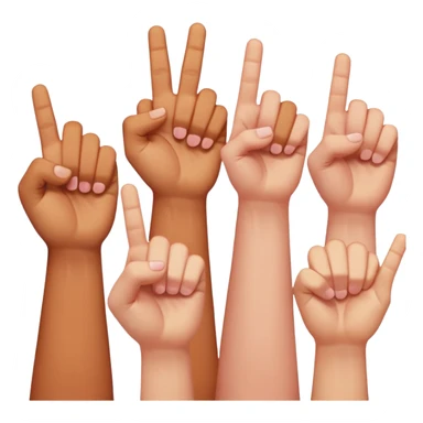 three-finger salute, pinky and thumb tucked must be 5 gingers total sticker