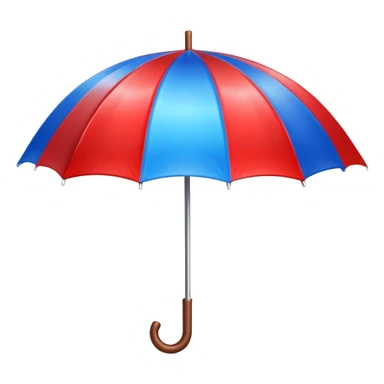glitter red and blue umbrella sticker