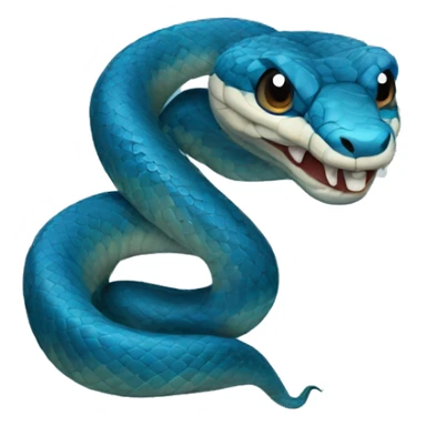 Blue viper snake sticker