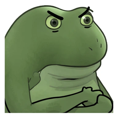 a person mad with his arms cross sticker