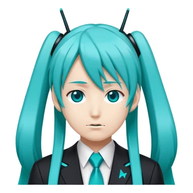 Donald trump dressed as Hatsune Miku sticker