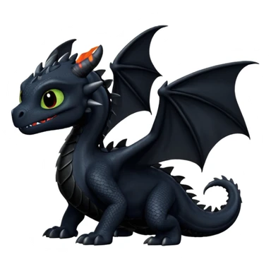 Dragón negro furia nocturna how to train your dragon sticker