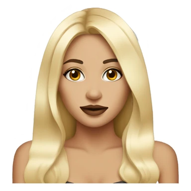 Blondie girl with make-up  sticker