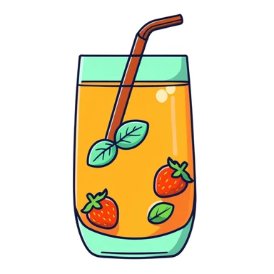 strawberry mint water next to cinnamon and orange water sticker