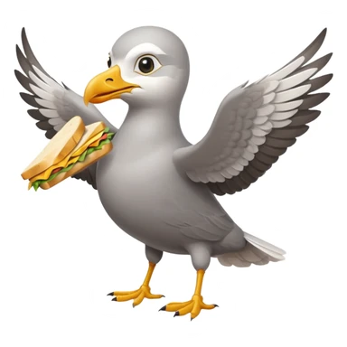 seagull as thief sticker