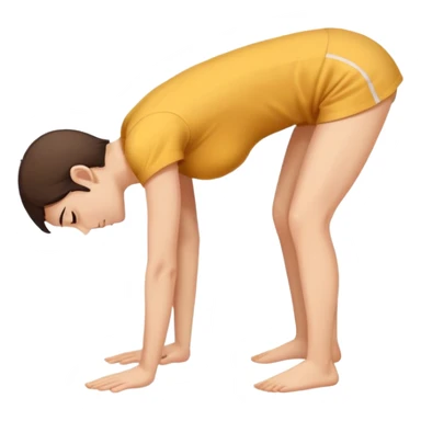 Person bending over sticker