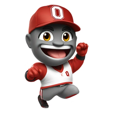 OSU brutus mascot dancing sticker
