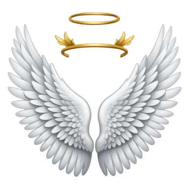 K between two wings of angel sticker